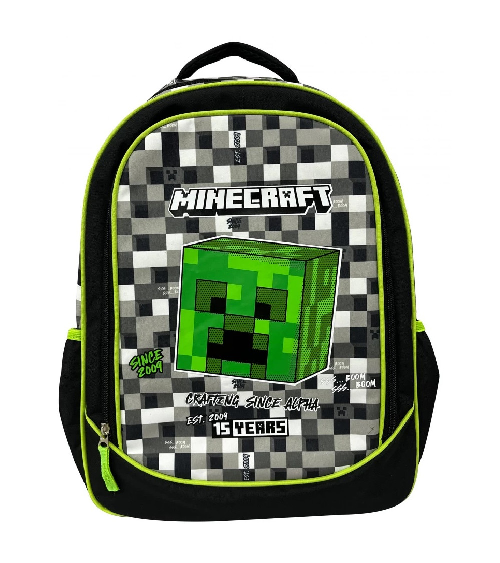 Σχολική Τσάντα Gim Minecraft Grey Stone