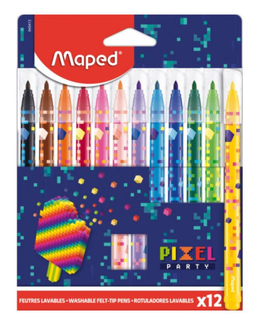 Μαρκαδόροι Maped 12χρ Pixel Party