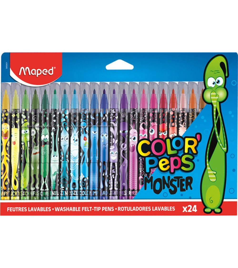 Μαρκαδόροι Maped 24χρ Monster ColorPeps