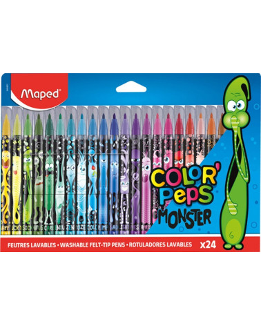 Μαρκαδόροι Maped 24χρ Monster ColorPeps