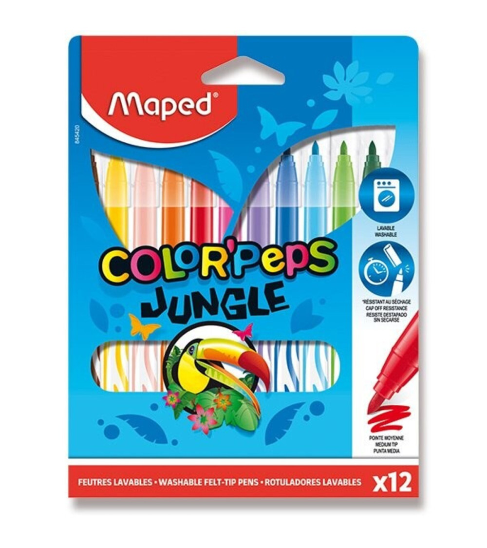 Μαρκαδόροι Maped 12χρ Color Peps Jungle