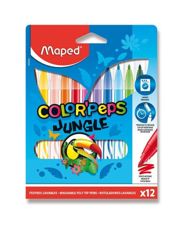 Μαρκαδόροι Maped 12χρ Color Peps Jungle