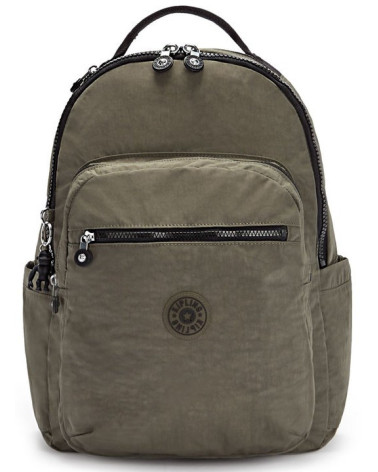 Σχολική Τσάντα Kipling Seoul Green Moss με Θέση PC15in