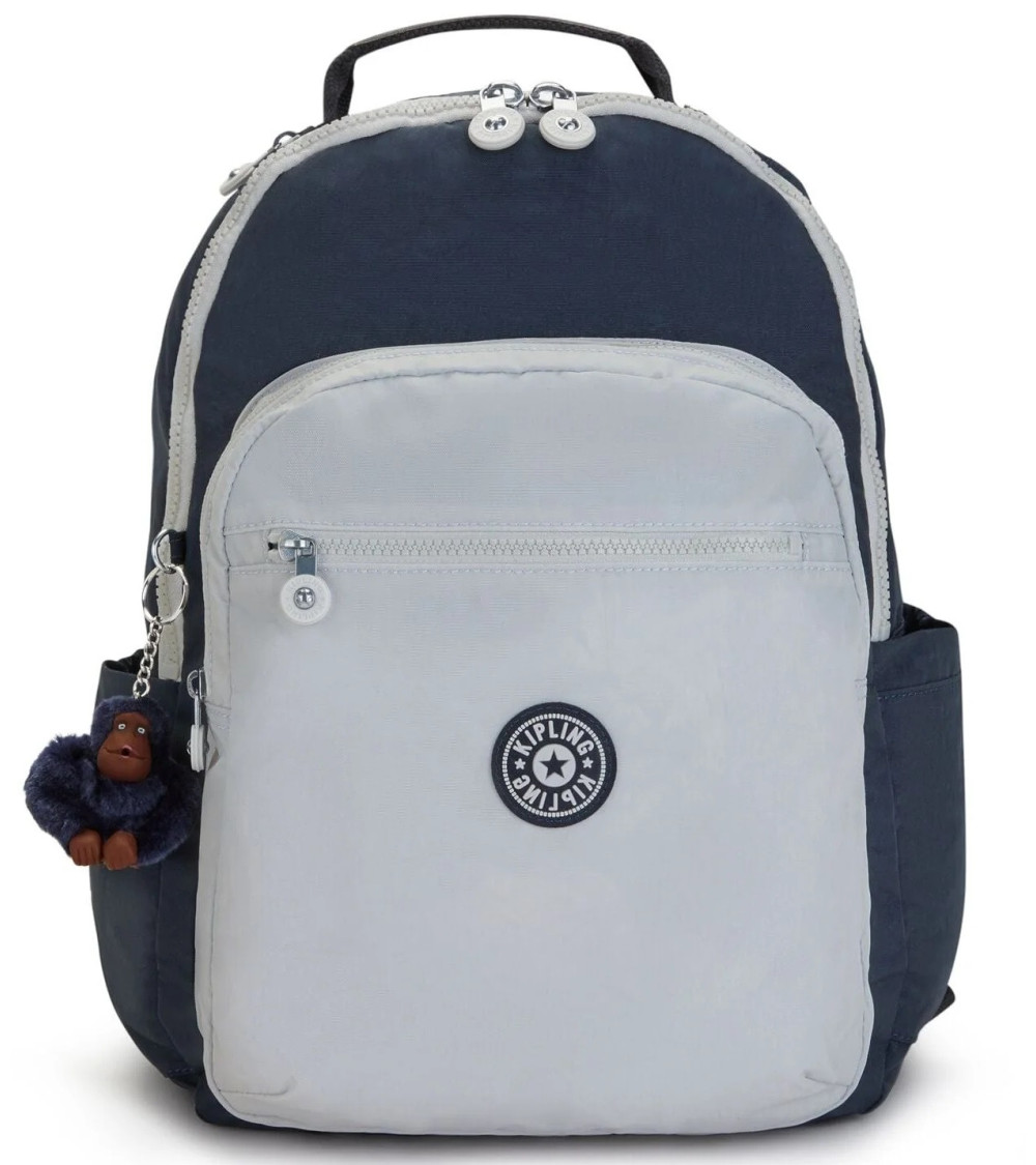 Σχολική Τσάντα Kipling Seoul True Blue Grey με Θέση PC15in