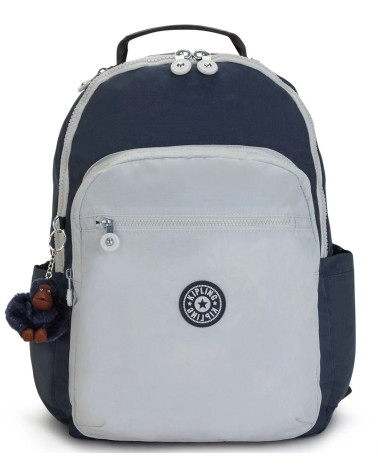 Σχολική Τσάντα Kipling Seoul True Blue Grey με Θέση PC15in