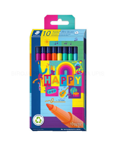 Μαρκαδόροι Staedtler Happy 10χρ Triplus