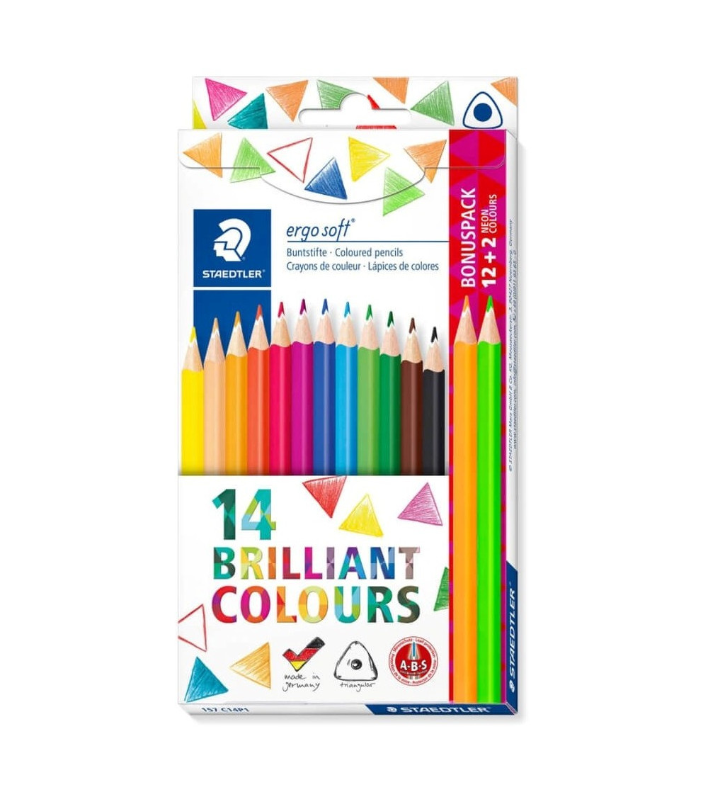 Ξυλομπογιές Staedtler Ergosoft 14χρ Brilliant Colors