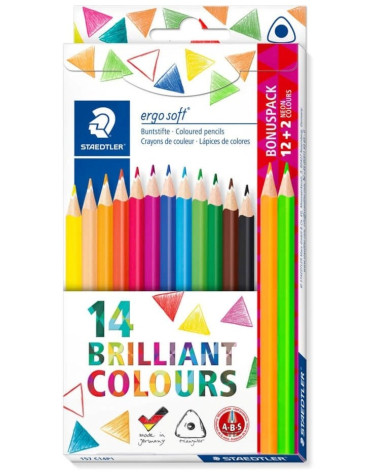 Ξυλομπογιές Staedtler Ergosoft 14χρ Brilliant Colors