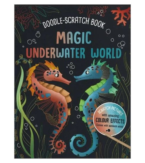 Magic Underwater World Doodle Scratch Book