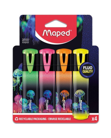 Μαρκαδόροι Maped Υπογράμμισης Fluo Deepsea 4τ