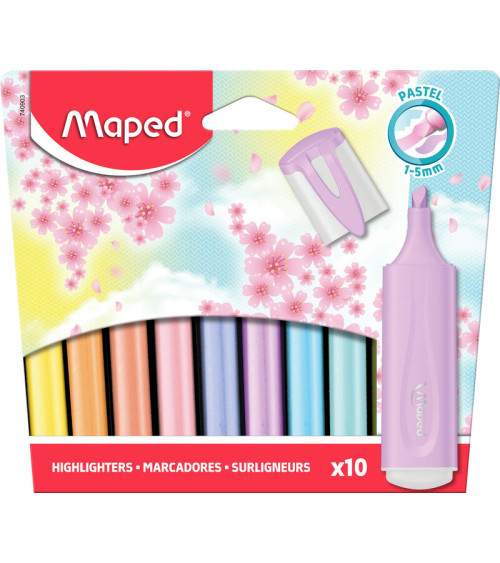 Μαρκαδόροι Maped Υπογράμμισης Fluo Peps Pastel 10τ