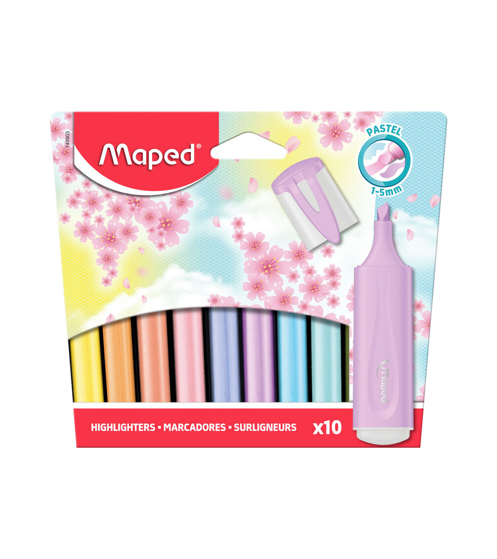 Μαρκαδόροι Maped Υπογράμμισης Fluo Peps Pastel 10τ