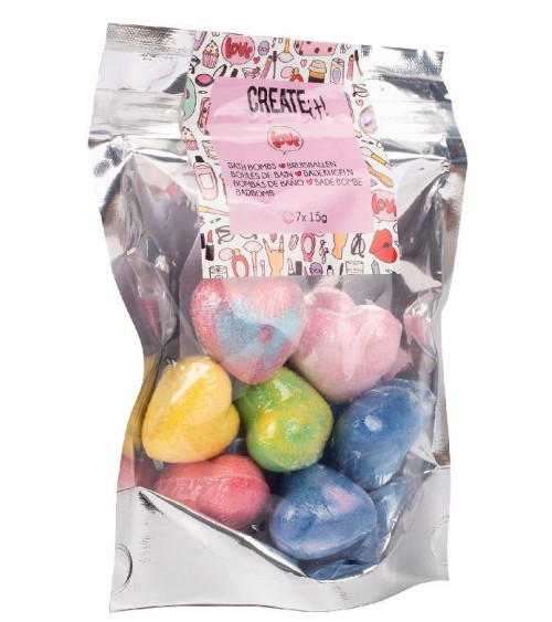 Bath Bombs Mini Hearts Create it Color