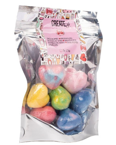 Bath Bombs Mini Hearts Create it Color