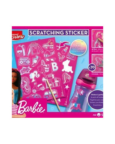 Σετ Αυτοκόλλητα Maped Creativ Barbie Scratch Stickers