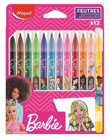 Μαρκαδόροι Maped 12χρ Barbie