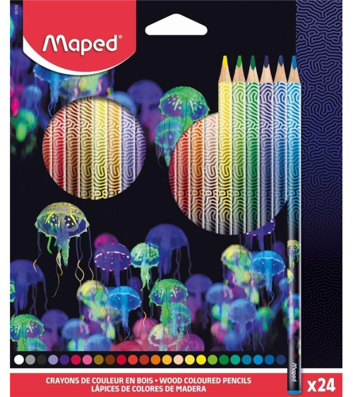 Ξυλομπογιές Maped 24χρ Deepsea