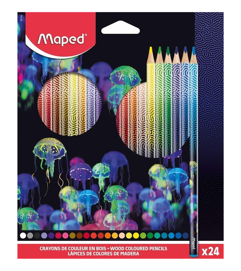 Ξυλομπογιές Maped 24χρ Deepsea