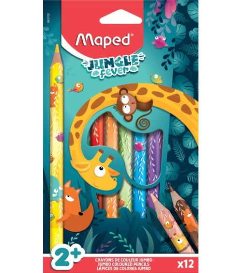 Ξυλομπογιές Maped 12+2χρ Jungle Fever