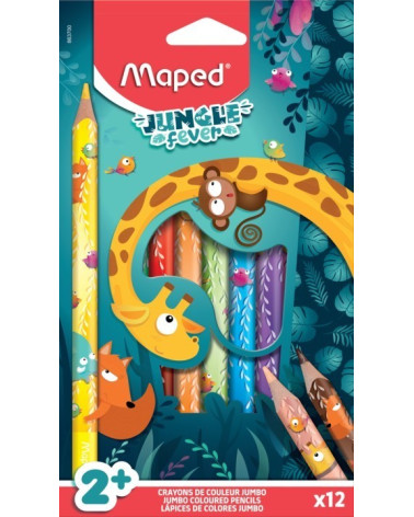 Ξυλομπογιές Maped 12+2χρ Jungle Fever