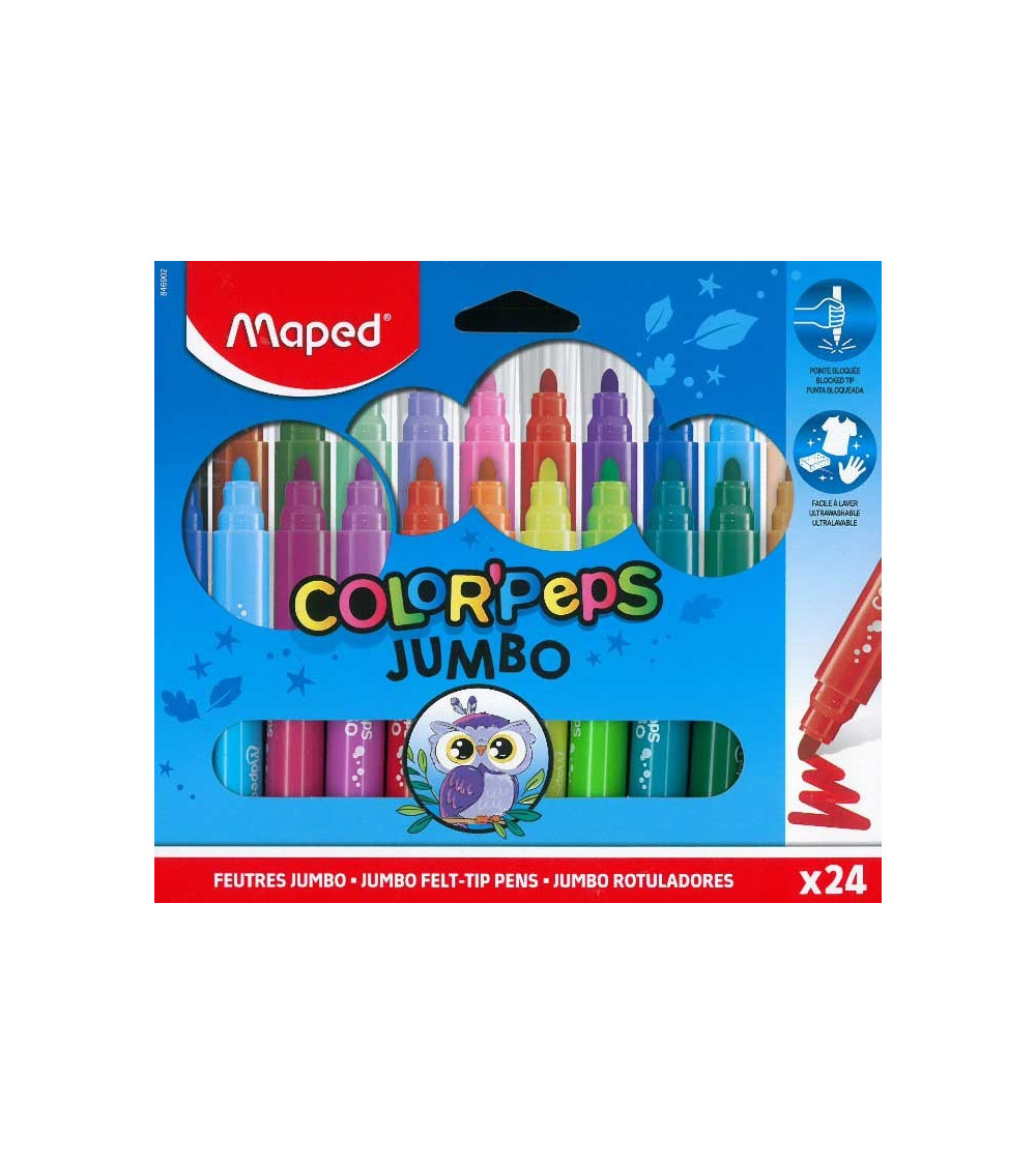 Μαρκαδόροι Maped 24χρ Color Peps Jumbo