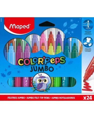 Μαρκαδόροι Maped 24χρ Color Peps Jumbo