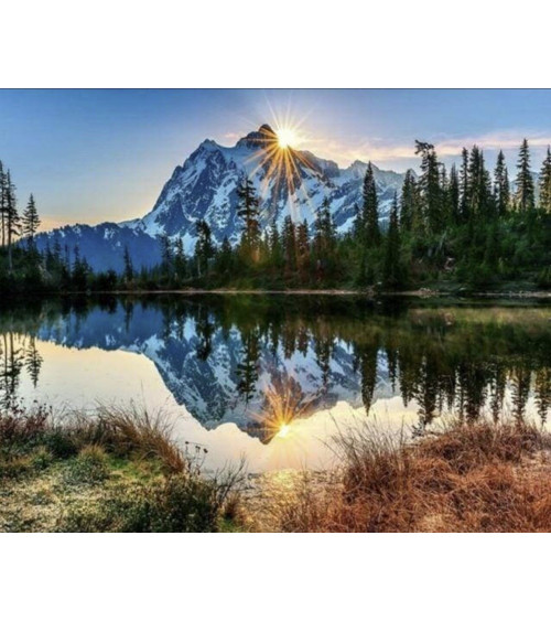 Σετ Ζωγραφικής Figured Art Lake and Mountain reflection 40x50cm