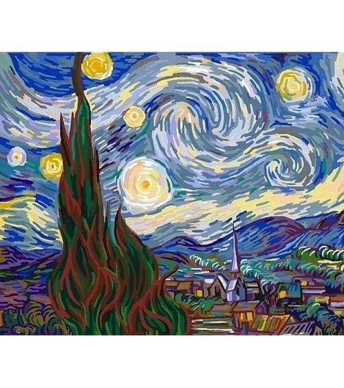 Σετ Ζωγραφικής Figured Art Van Gogh Starry Night 40×50