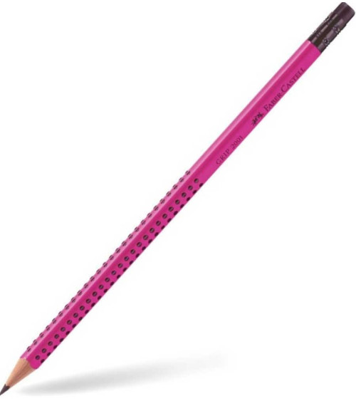 Μολύβι Faber Castell Grip 2001 2B με γόμα magenta