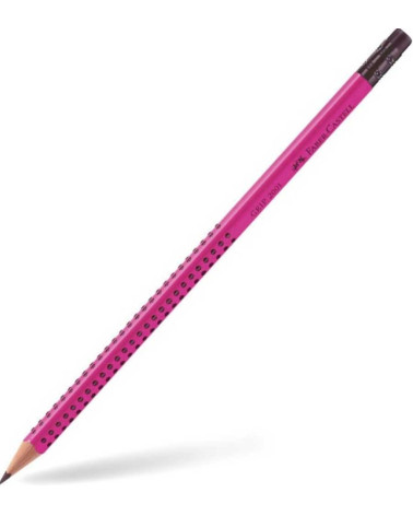 Μολύβι Faber Castell Grip 2001 2B με γόμα magenta