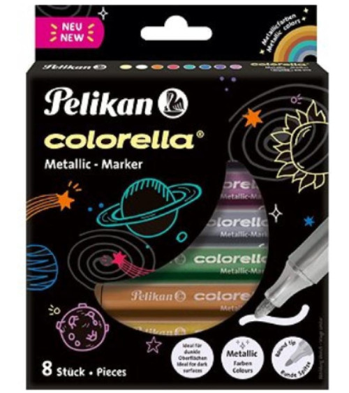 Μαρκαδόροι Pelikan 8χρ Colorella Metalic Magic