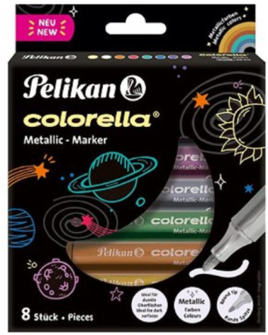 Μαρκαδόροι Pelikan 8χρ Colorella Metalic Magic