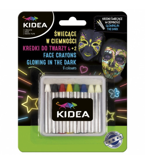 Μαρκαδόροι για το Πρόσωπο Kidea make-up crayons 8 colours