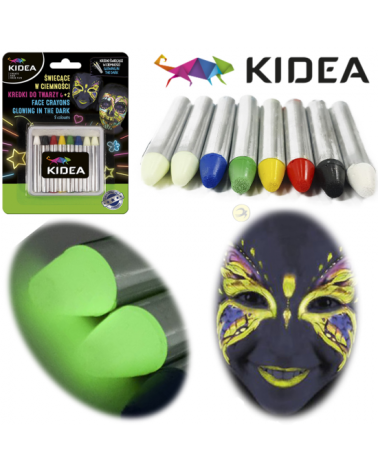 Μαρκαδόροι για το Πρόσωπο Kidea make-up crayons 8 colours