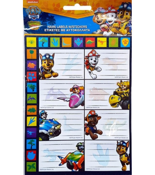 Ετικέτες Paw Patrol Gim 16τ 00749