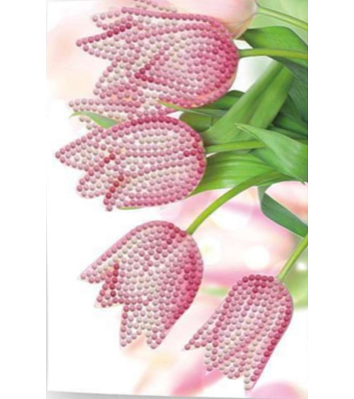 Κάρτα με Ψηφίδα Diamond Dotz Romantic Tulips