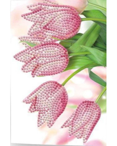 Κάρτα με Ψηφίδα Diamond Dotz Romantic Tulips