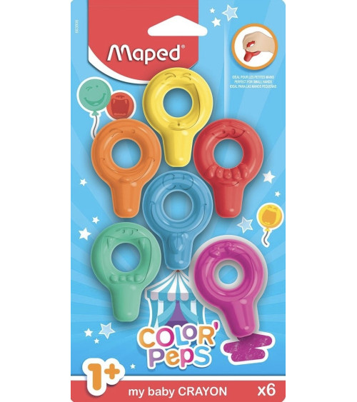 Κηρομπογιές Maped 6χρ Color Peps Baby Crayons