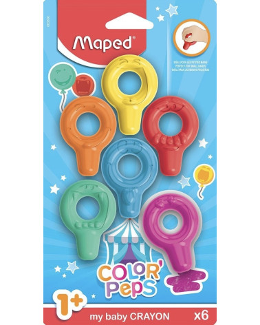 Κηρομπογιές Maped 6χρ Color Peps Baby Crayons