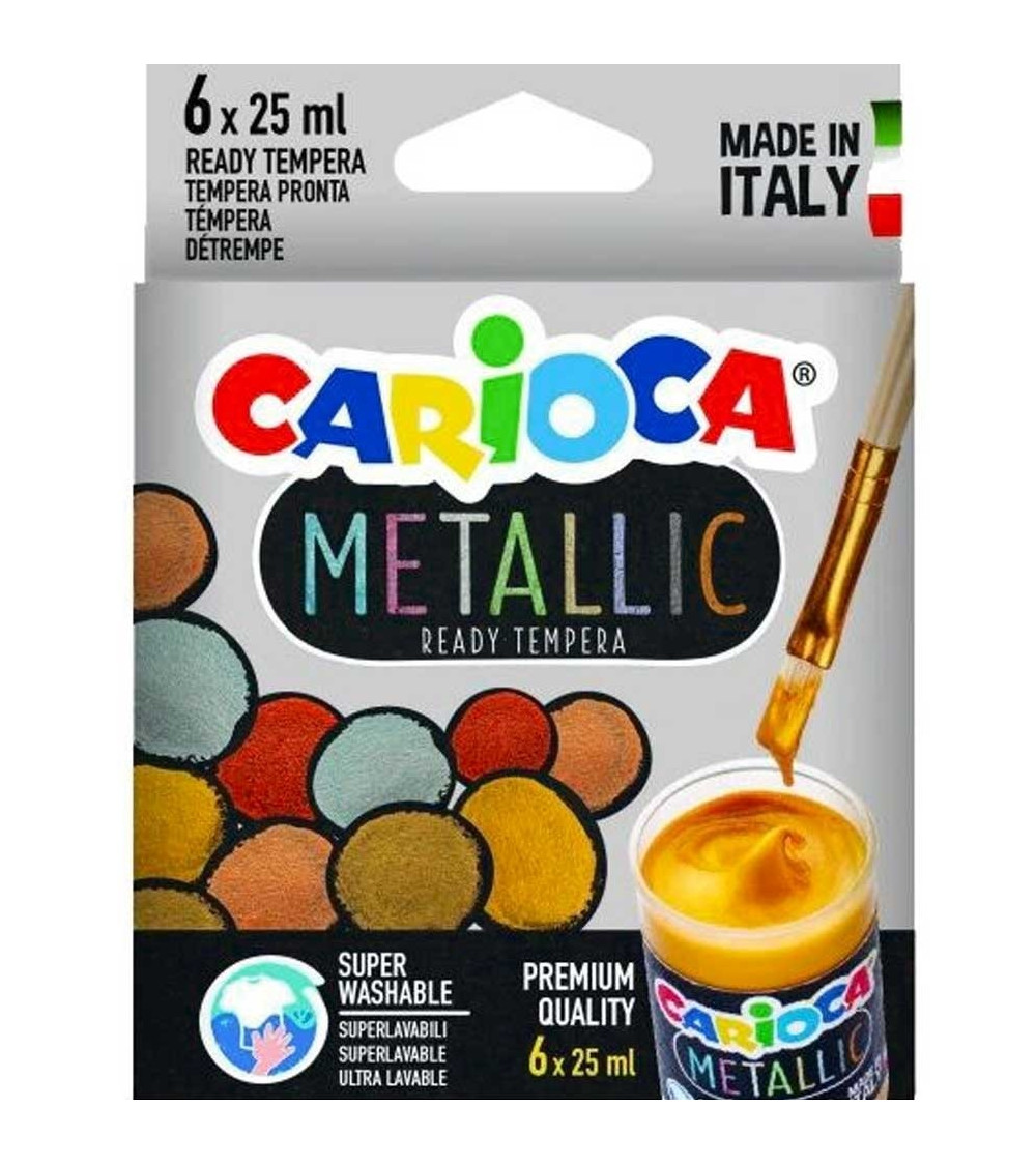 Τέμπερες Carioca 6χρ Metalic 25ml