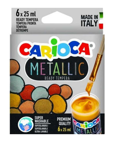 Τέμπερες Carioca 6χρ Metalic 25ml