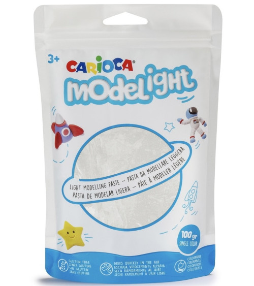 Πηλός Ελαφρύς Carioca Modelight 100gr Foam Λευκό