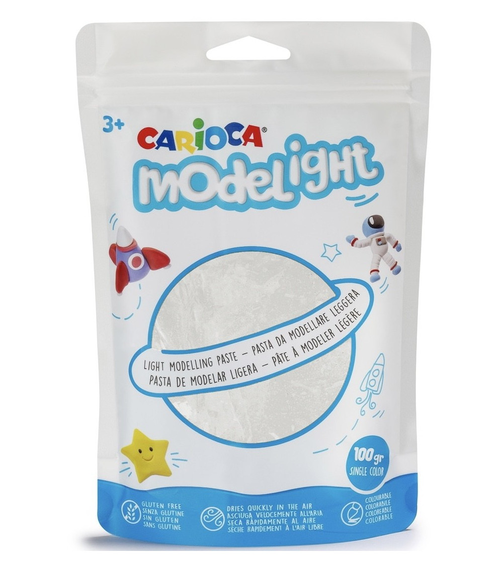 Πηλός Ελαφρύς Carioca Modelight 100gr Foam Λευκό