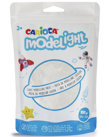 Πηλός Ελαφρύς Carioca Modelight 100gr Foam Λευκό