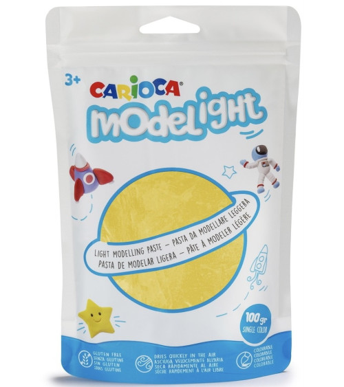 Πηλός Ελαφρύς Carioca Modelight 100gr Foam Κίτρινο