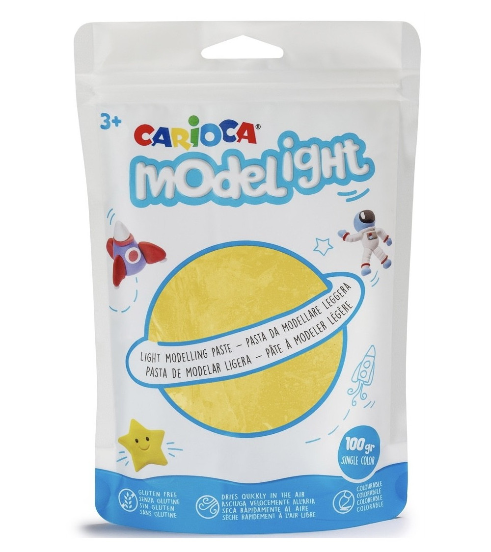 Πηλός Ελαφρύς Carioca Modelight 100gr Foam Κίτρινο