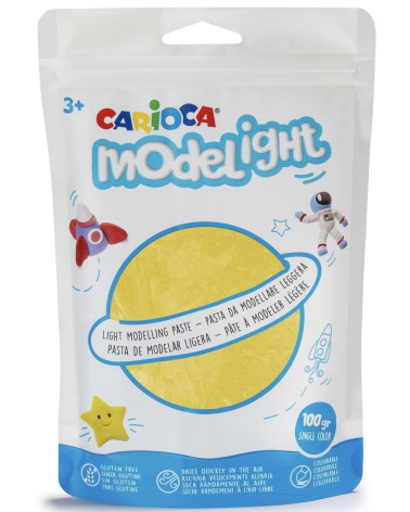 Πηλός Ελαφρύς Carioca Modelight 100gr Foam Κίτρινο