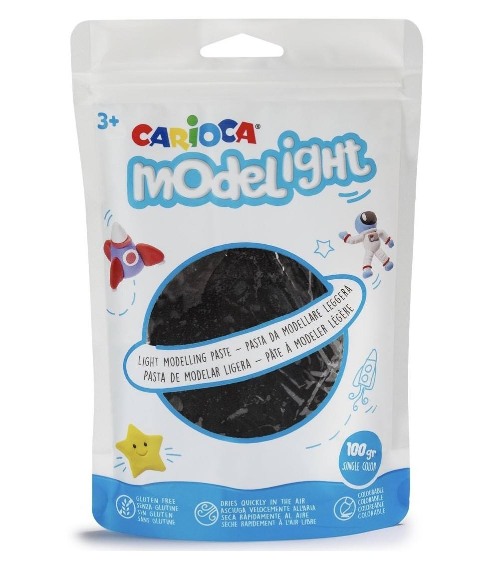 Πηλός Ελαφρύς Carioca Modelight 100gr Foam Μαυρο