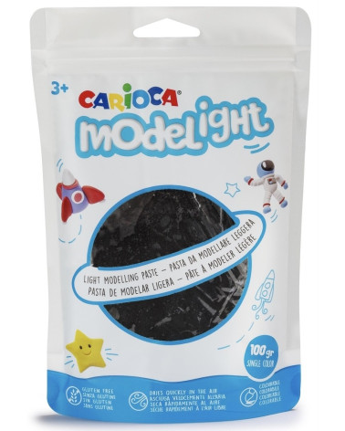 Πηλός Ελαφρύς Carioca Modelight 100gr Foam Μαυρο