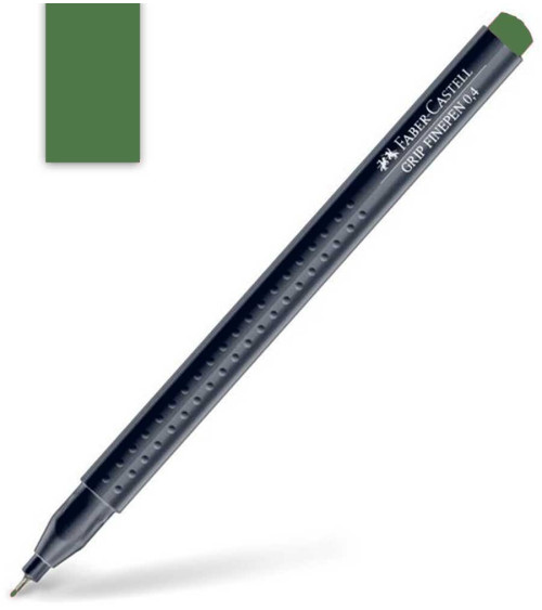 Μαρκαδοράκι Faber Castell Grip Finepen 0.4mm Green Olive